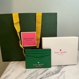 Kate Spade Staci Small Slim Card Holder - Green - NWT